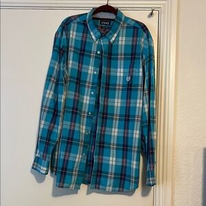 Chaps Blue Plaid Men's Shirt
